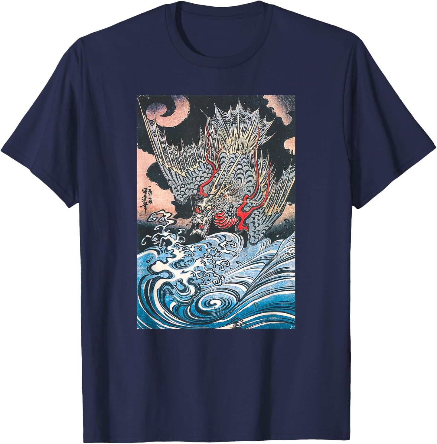 Aesthetic Japanese Vintage Streetwear Fashion Retro Graphic T-Shirt - T-Shirt | Navy