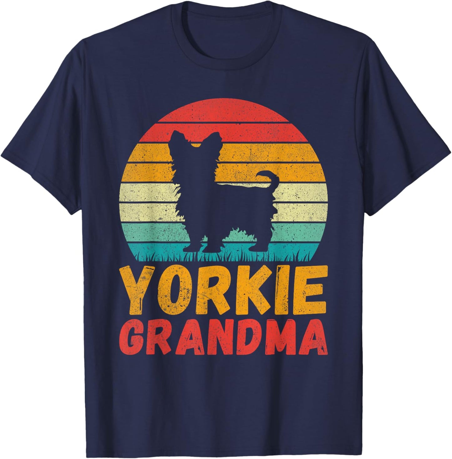 Yorkie Grandma T-Shirt - T-Shirt | Navy
