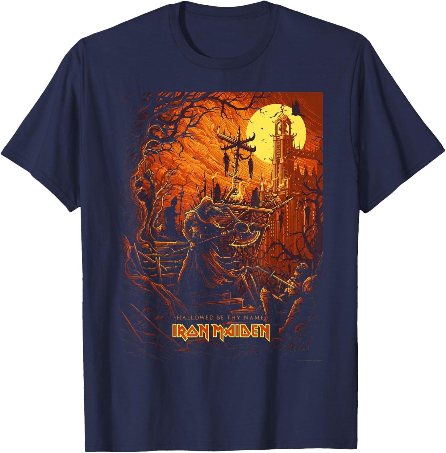Iron Maiden - Number of the Beast Hallowed Be Thy Name T-Shirt - T-Shirt | Navy