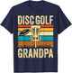 Disc Golf Grandpa - Retro Style Vintage Disc Golf Grandad T-Shirt - T-Shirt | Navy