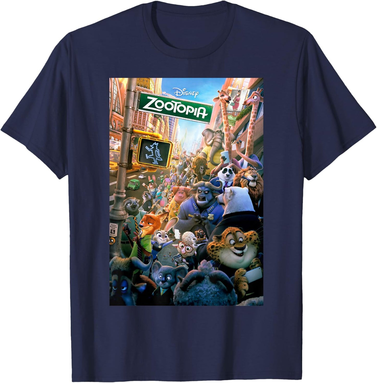 Disney Zootopia Poster T-Shirt - T-Shirt | Navy