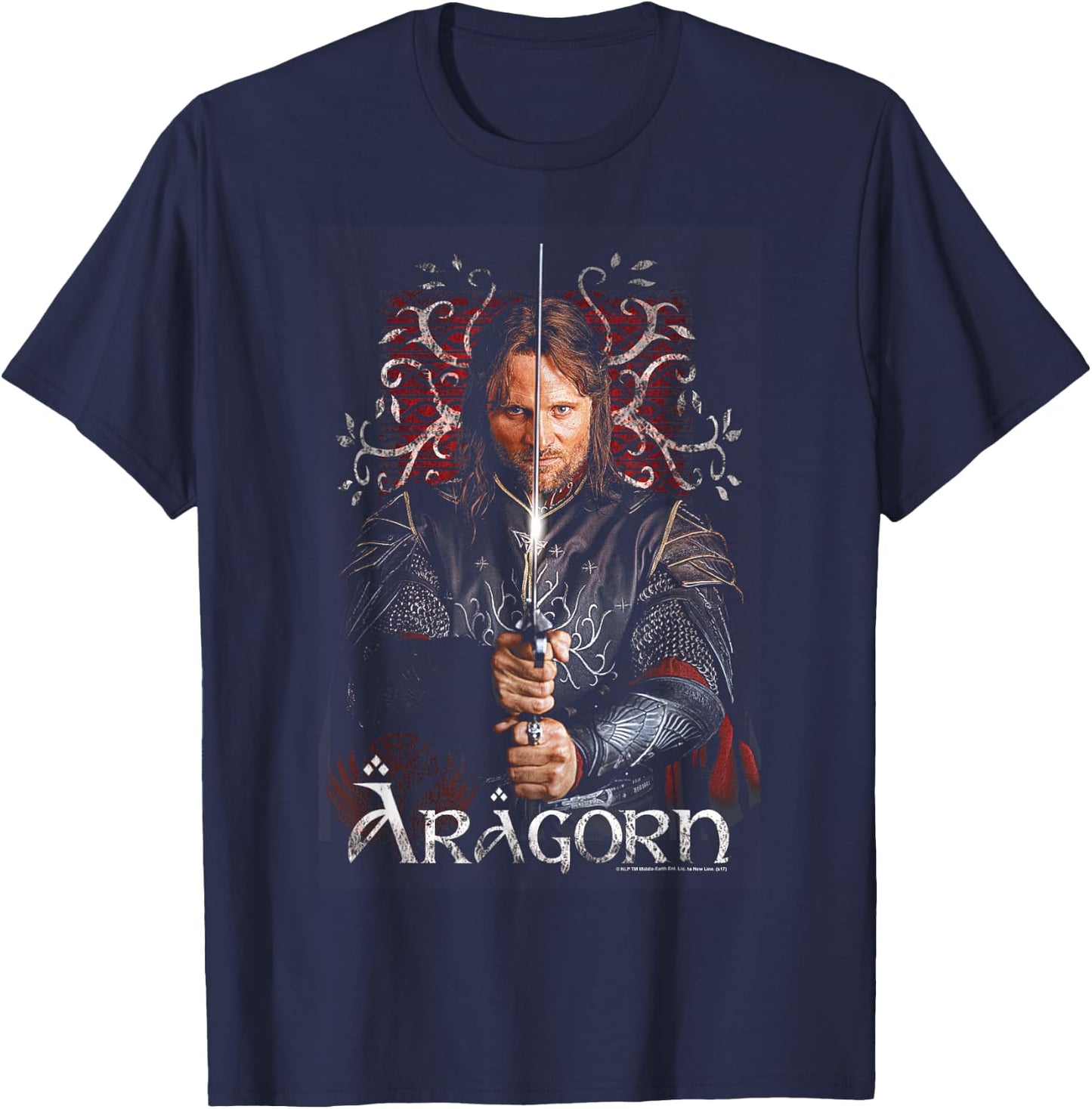 Lord of The Rings Aragorn T-Shirt - T-Shirt | Navy