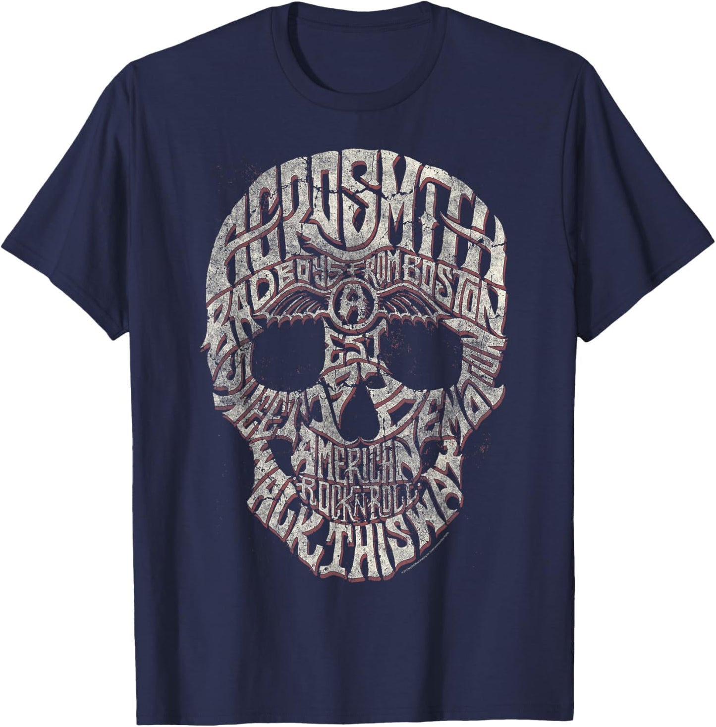 Aerosmith -Youth Black T-Shirt - T-Shirt | Navy