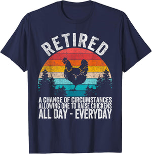 Funny Retired Definition Retirement Plan Raising Chickens T-Shirt - T-Shirt | Navy