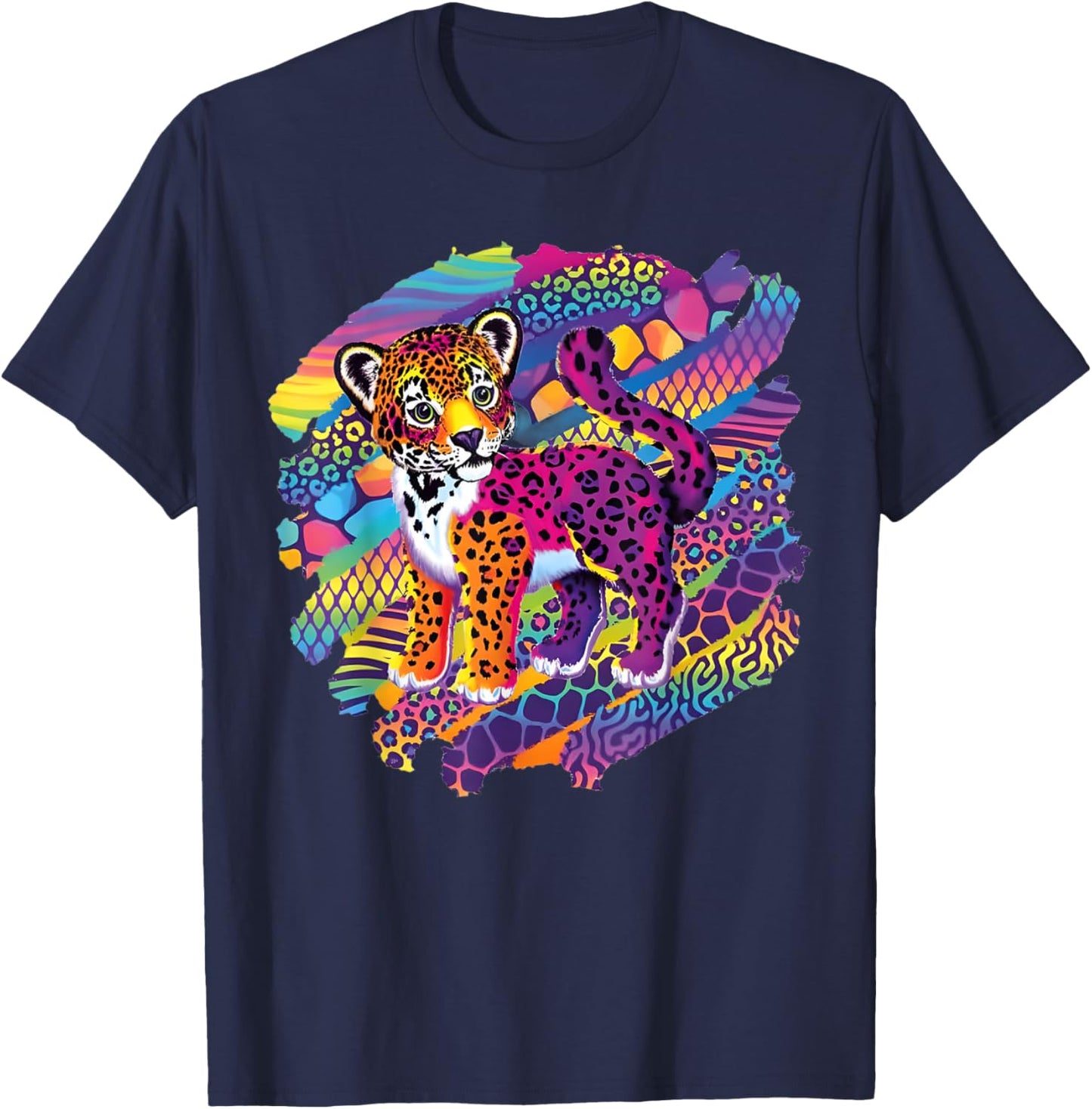 Vintage Style Tiger 90s Inspired Tiger Men Women T-Shirt - T-Shirt | Navy