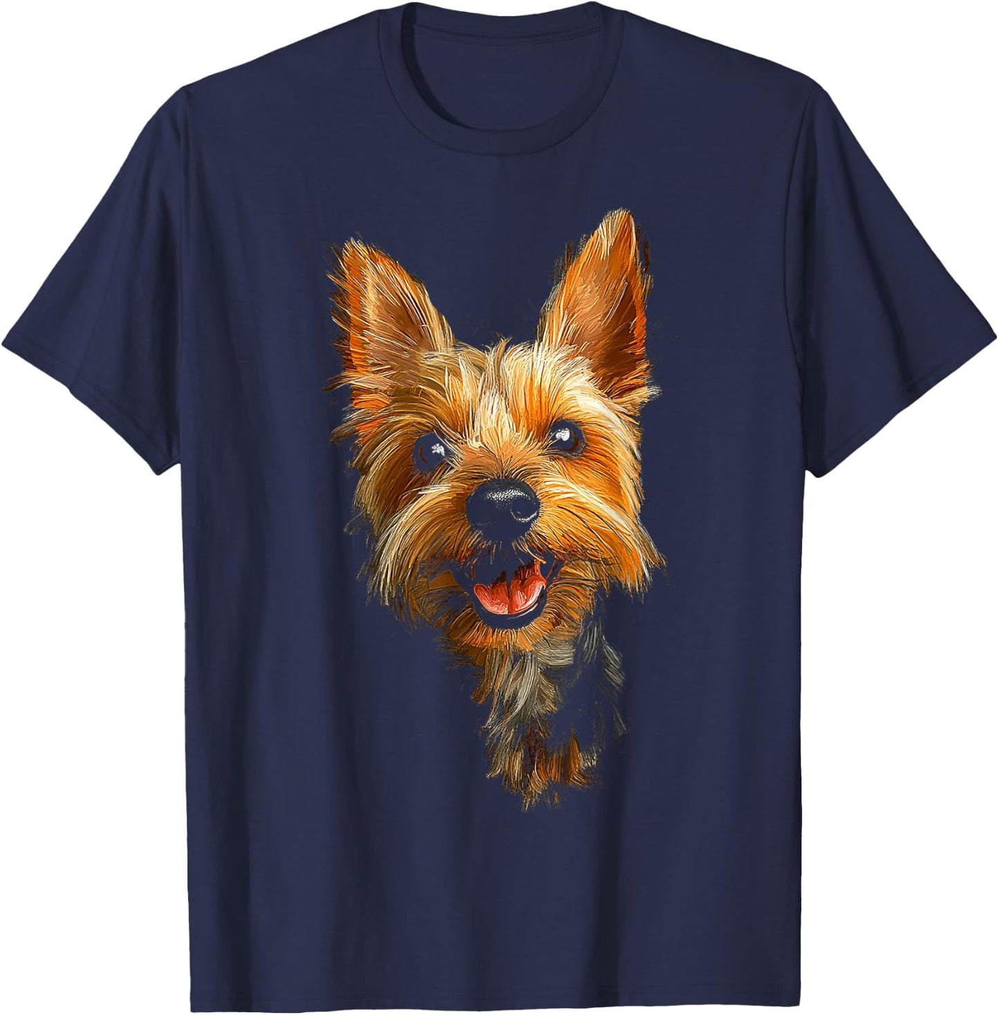 Silky Terrier Dog Motif Pet Illustration Silky Terrier T-Shirt - T-Shirt | Navy
