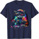 DJ Cat With Headphones And Sunglasses Disco Cats T-Shirt - T-Shirt | Navy