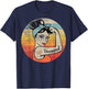 Vaccinated Retro Believes in Vaccines Immunization T-Shirt - T-Shirt | Navy