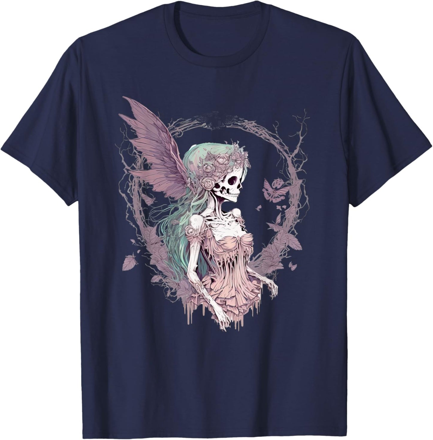 Goth Fairycore Aesthetic Gothic Fairy Aesthetic T-Shirt - T-Shirt | Navy