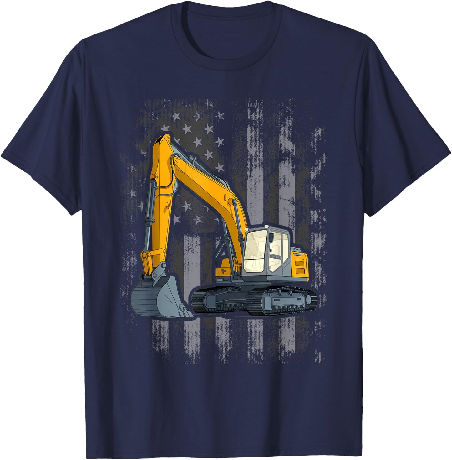 Heavy Equipment Operator Design On Back Of Clothing T-Shirt - T-Shirt | Navy