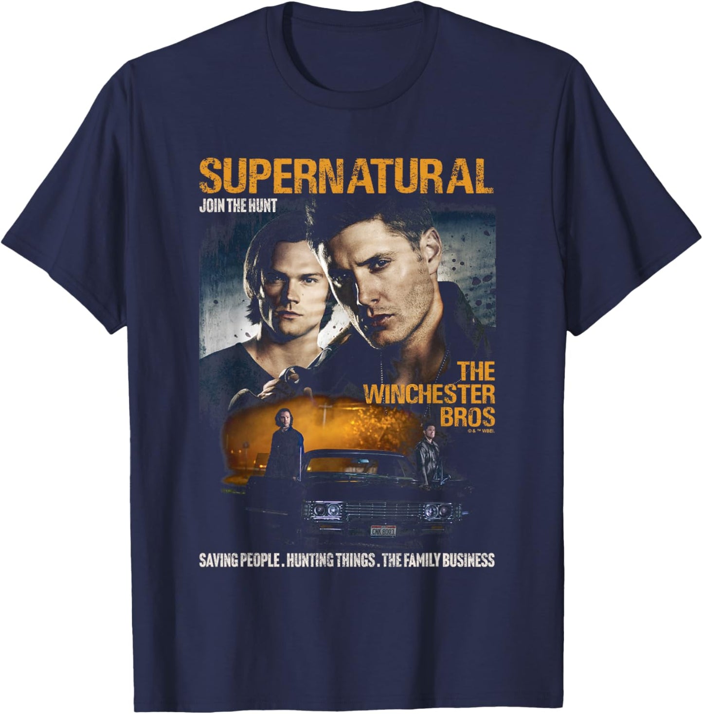 Supernatural Sam and Dean Poster T-Shirt - T-Shirt | Navy
