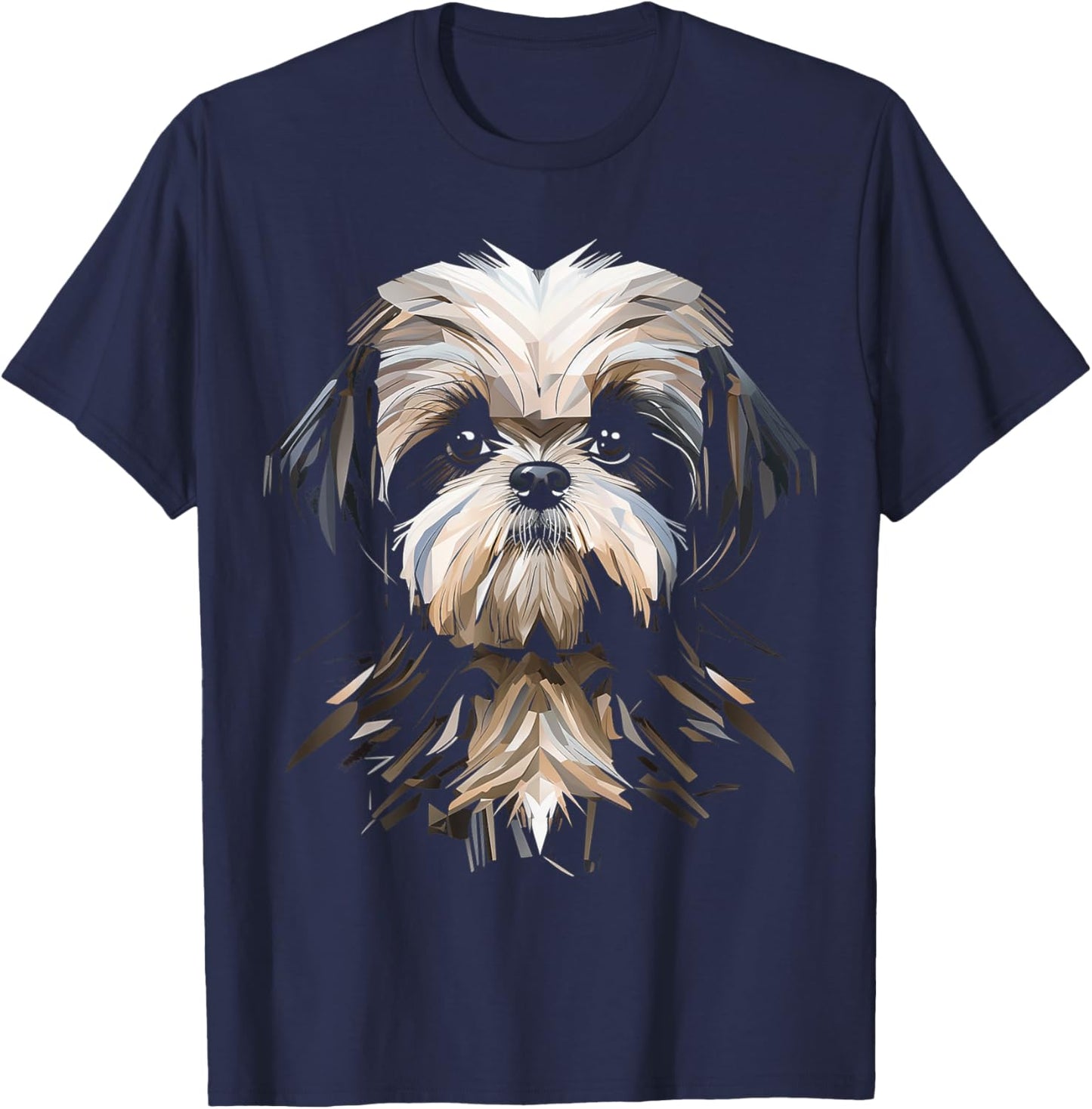 Shih Tzu Motif Pet Art Dog Shih Tzu Men Women Kids T-Shirt - T-Shirt | Navy