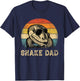 Vintage Snake Dad Snake Lovers Daddy Father's Day T-Shirt - T-Shirt | Navy