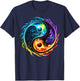 YIN YANG, Taoism, Tai chi, Qi gong, polarity, duality, yoga T-Shirt - T-Shirt | Navy