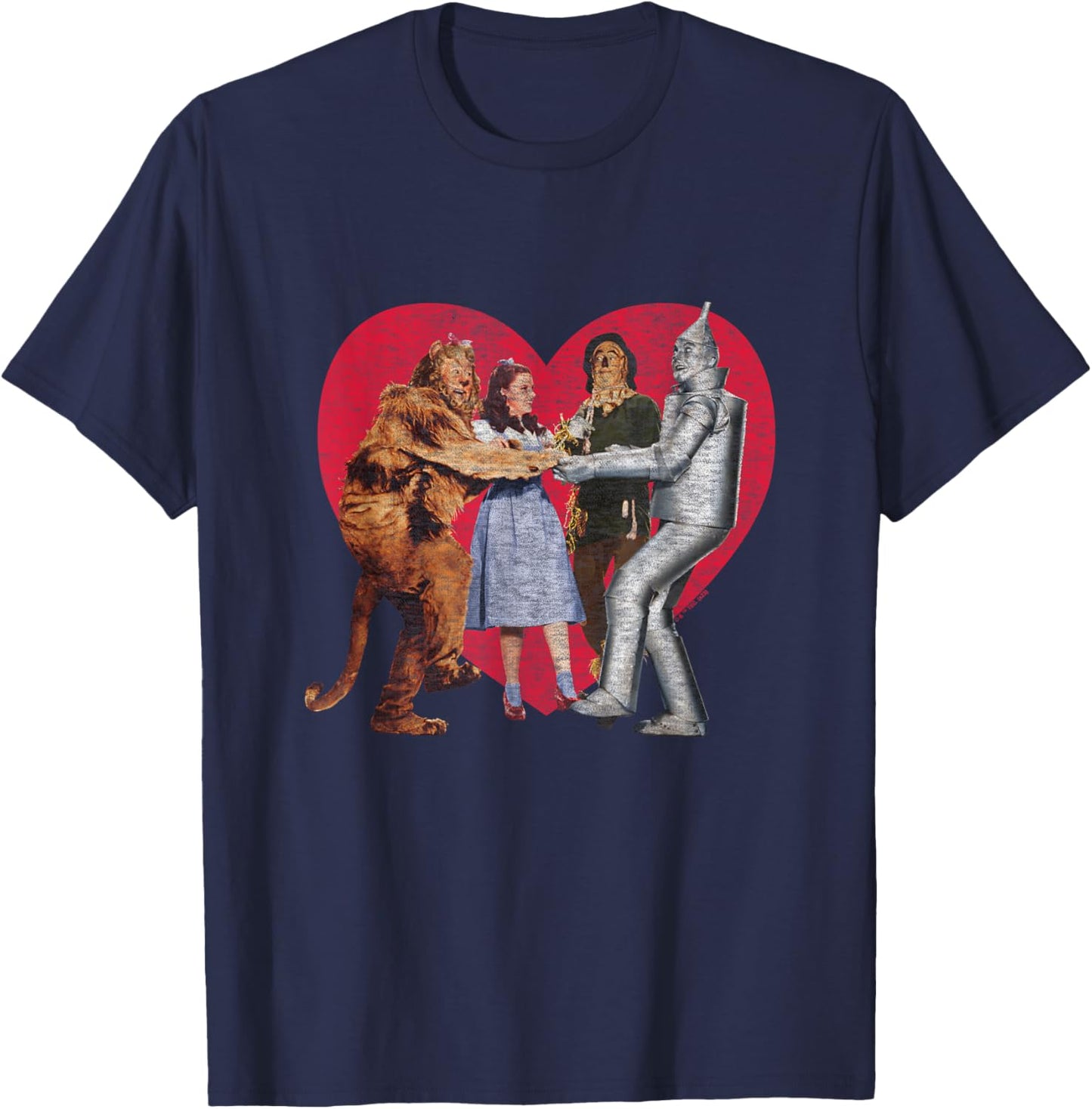 The Wizard of Oz - Oz Group Photo Heart T-Shirt - T-Shirt | Navy