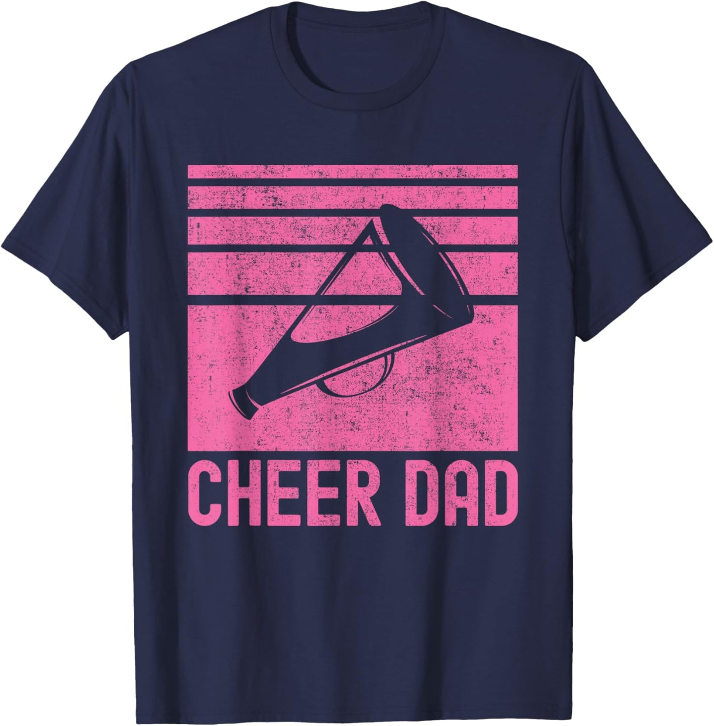 Cheer Dad Pink Cheerleading T-Shirt - T-Shirt | Navy