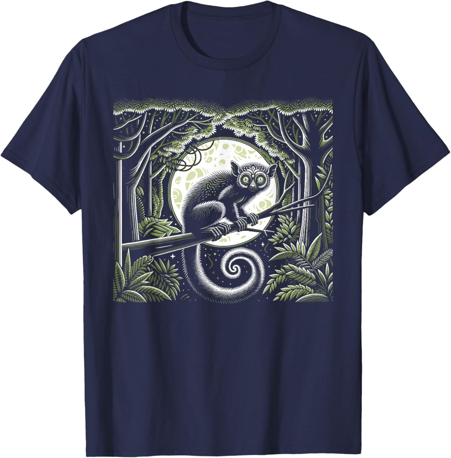 Aye Aye Face Aye-aye Nocturnal Lemur Wildlife Animal T-Shirt - T-Shirt | Navy