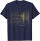 American Flag Outdoor Antlers Elk Deer T-Shirt - T-Shirt | Navy
