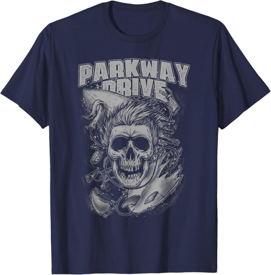 Parkway Drive – Offizieller Merchandise-Artikel – Surfer Skull – Schwarz T-Shirt - T-Shirt | Navy