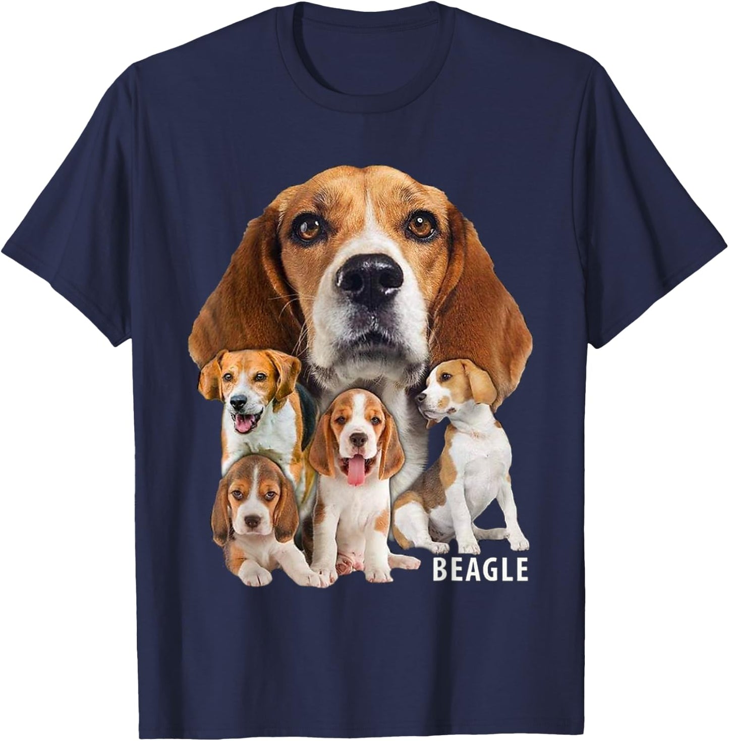 I Love My Beagle Shirt Dog Themed Funny Beagle Lover T Shirt Men Women Kids T-Shirt - T-Shirt | Navy