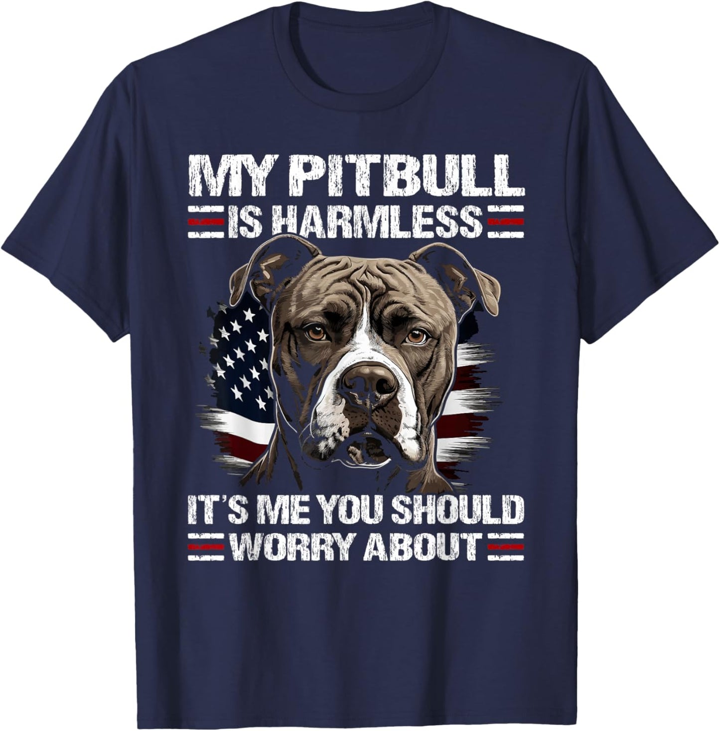 Pitbull American Pitbull T-Shirt - T-Shirt | Navy