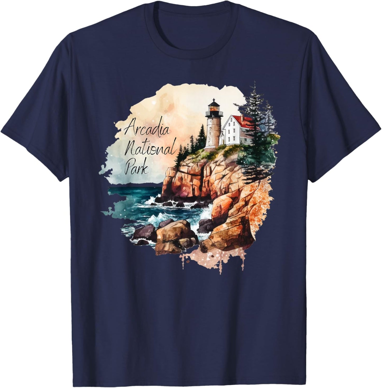 Arcadia National Park is Main Souviner is Travel Adventure T-Shirt - T-Shirt | Navy
