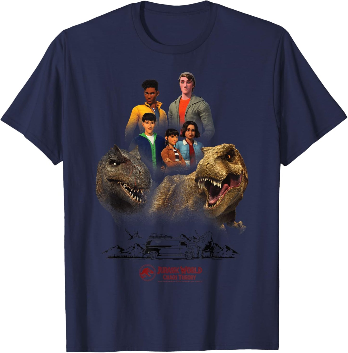 Jurassic World: Chaos Theory Nublar 5 T-Rex T-Shirt - T-Shirt | Navy