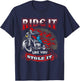Biker Motorcycles Ride It Like You Stole It Skull T-Shirt - T-Shirt | Navy