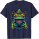 Colorful Frog | Psychedelic Art Trippy Hippie Men Women T-Shirt - T-Shirt | Navy