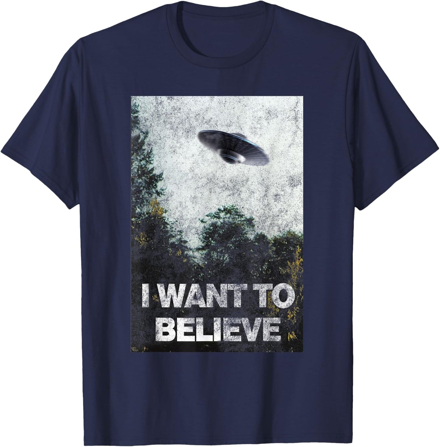 I want to believe Area 51 UFO Alien Abduction T-Shirt - T-Shirt | Navy