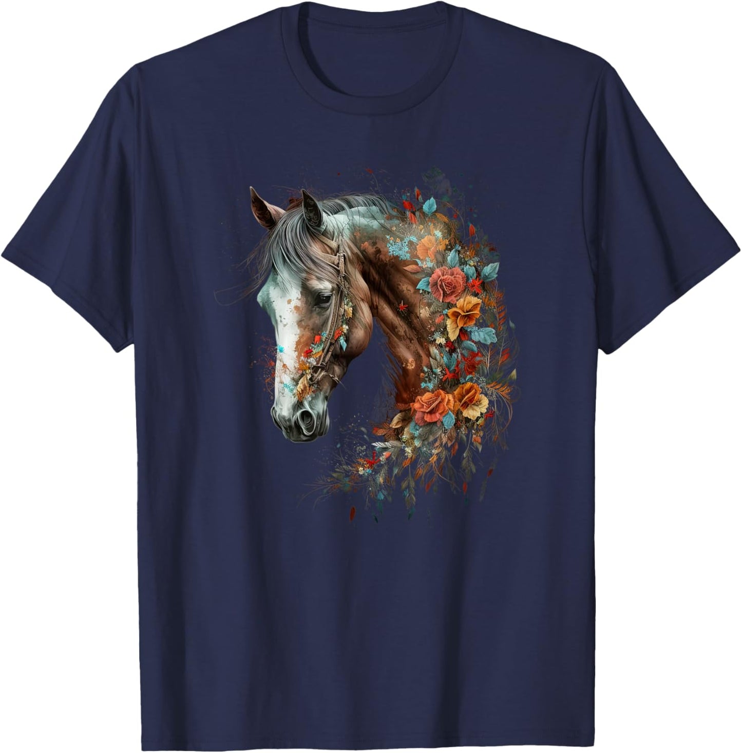 Horse Women kids Girls Riding Horse Lover T-Shirt - T-Shirt | Navy