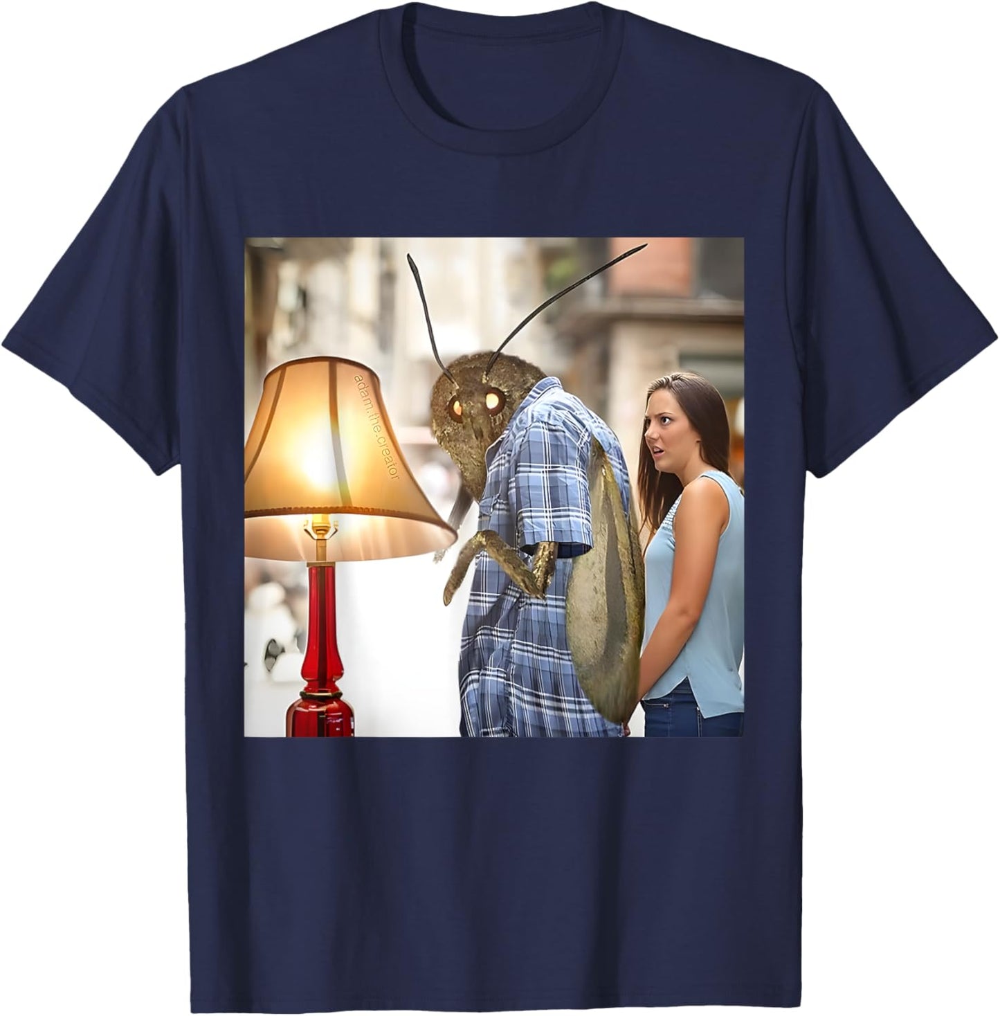 Moths Insect Lamps Meme Y'all Got Any Uhhh Lamps? Sarcastic T-Shirt - T-Shirt | Navy