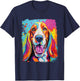 Vintage Dog Basset Hound T-Shirt - T-Shirt | Navy