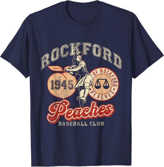 Rockford Vintage 1945 Peaches T-Shirt - T-Shirt | Navy