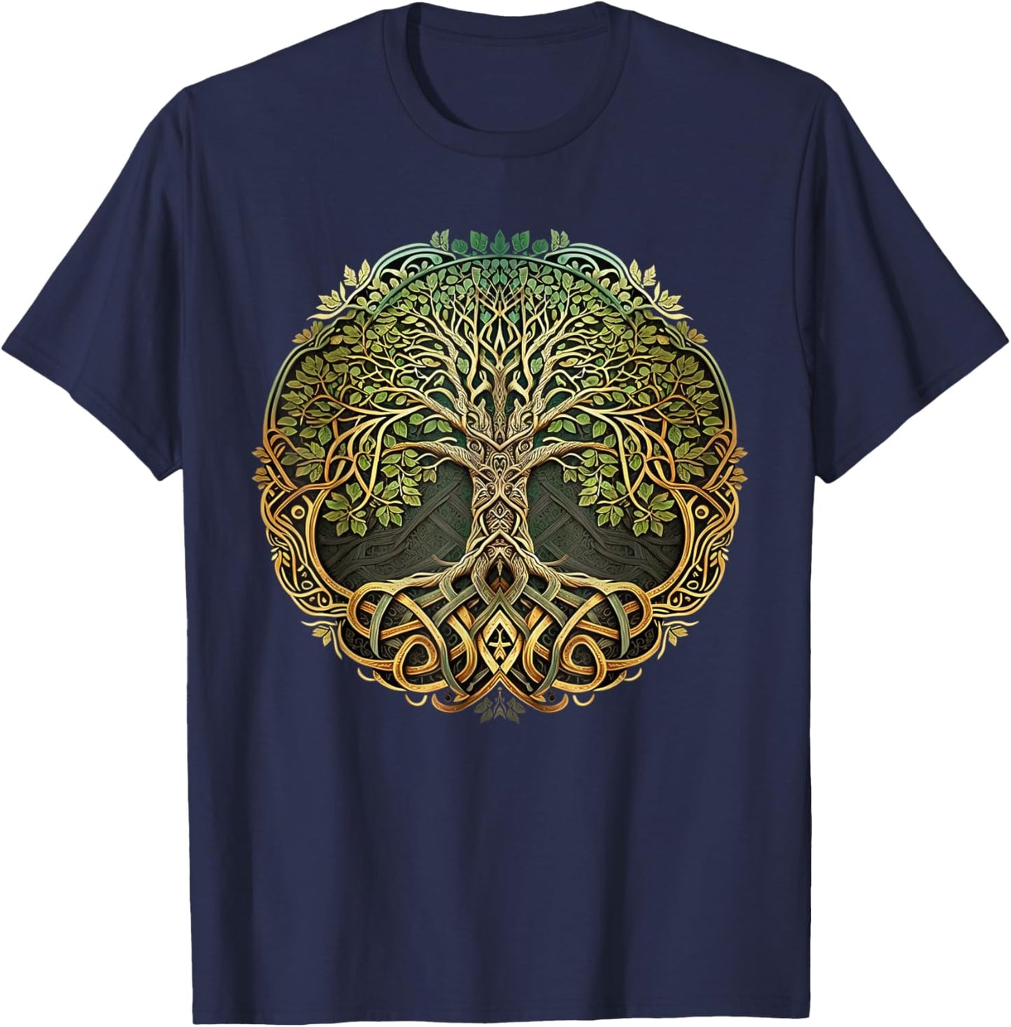 Celtic Knot Tree of Life T-Shirt - T-Shirt | Navy