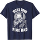 Pizza Good Fire Bad Funny Frankenstein Halloween Slice Chef T-Shirt - T-Shirt | Navy