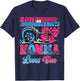 Burnouts or Bows Momma Loves You Pink Blue Gender Reveal T-Shirt - T-Shirt | Navy