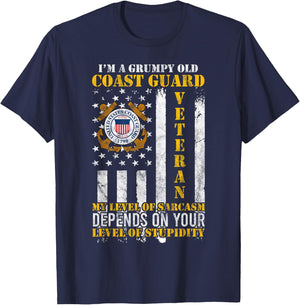 I'm a Grumpy Old Coast Guard Veteran Gift a Veteran Small T-Shirt - T-Shirt | Navy