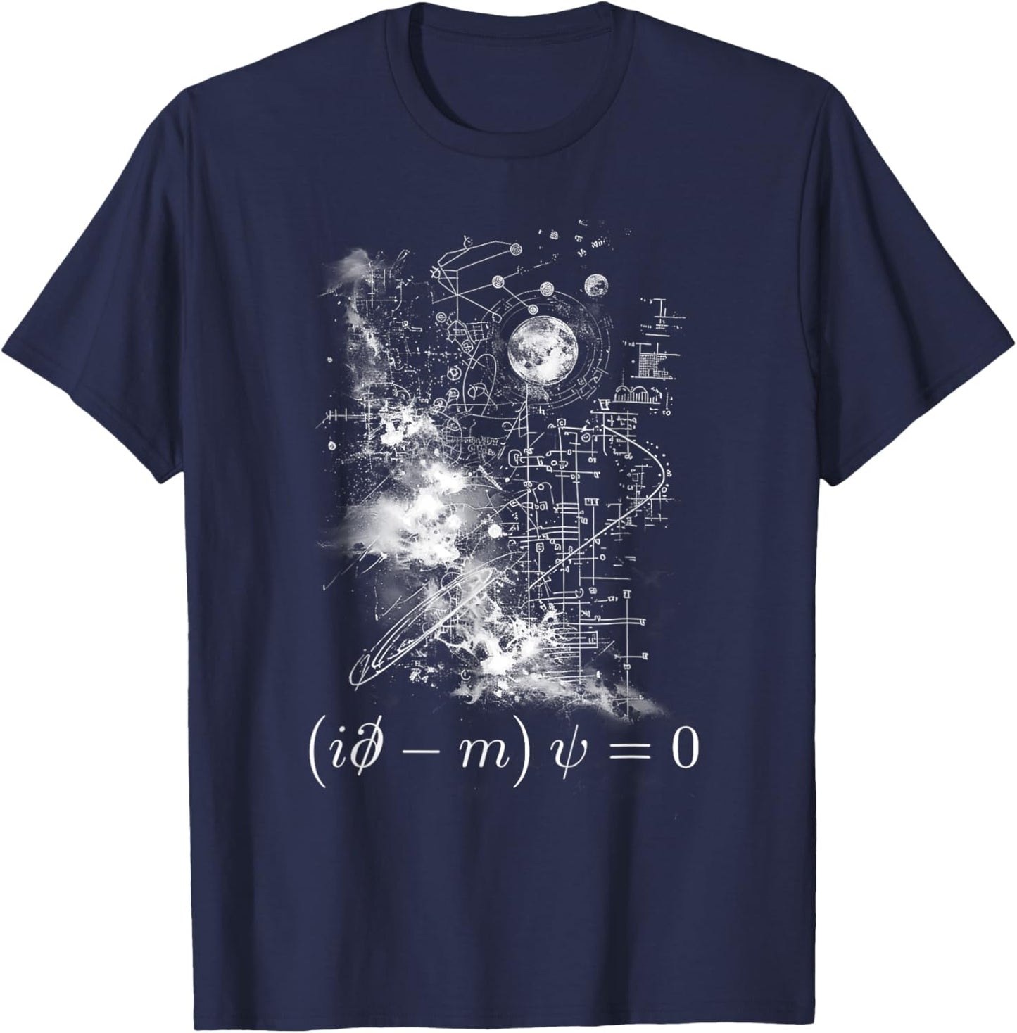 Dirac Equation Quantum Mechanics Particle Physics Geeks T-Shirt - T-Shirt | Navy