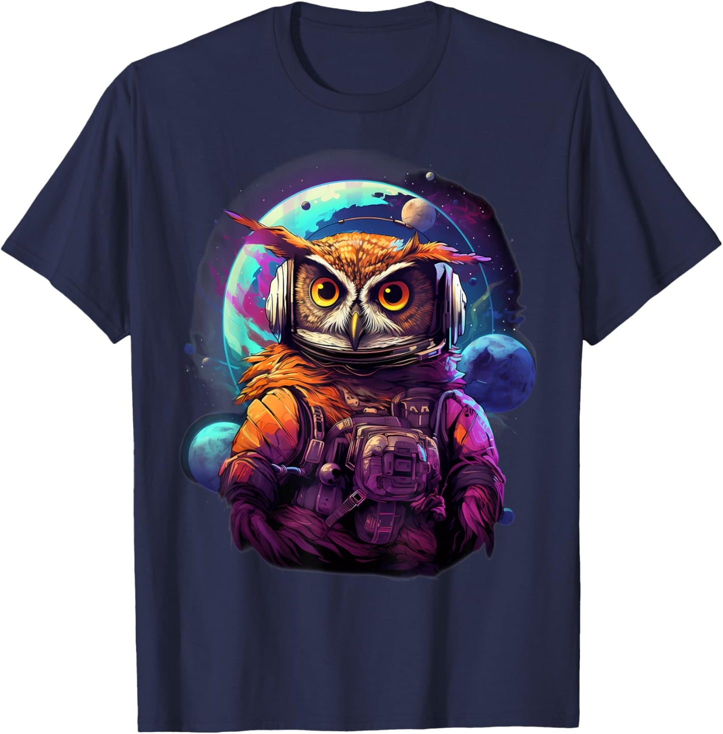 Space Owl Astronaut T-Shirt - T-Shirt | Navy