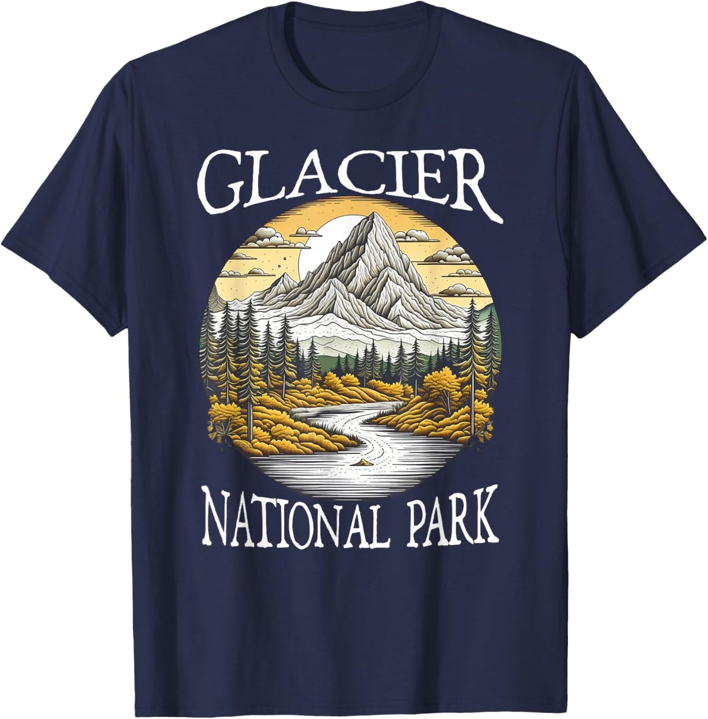Glacier National Park T-Shirt - T-Shirt | Navy