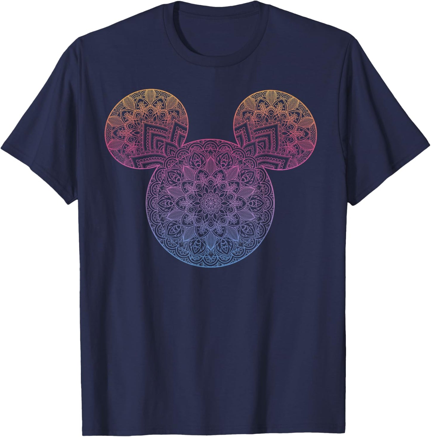 Disney Mickey and Friends Mandala Mickey Ears Small T-Shirt - T-Shirt | Navy
