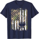 Bbq Grill America Flag Camo Barbecue 4th July Women Men Kids T-Shirt - T-Shirt | Navy