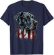 USA 4th Of July Great Dane on Patriotic American Great Dane T-Shirt - T-Shirt | Navy