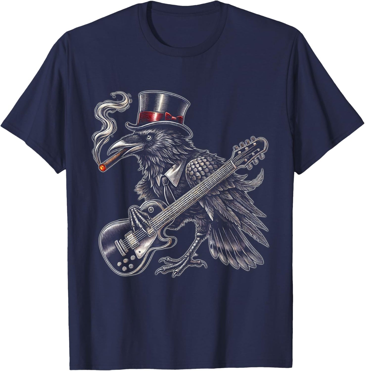 Mystical Black Raven Vintage Styles Crowes Music Bands Gifts T-Shirt - T-Shirt | Navy