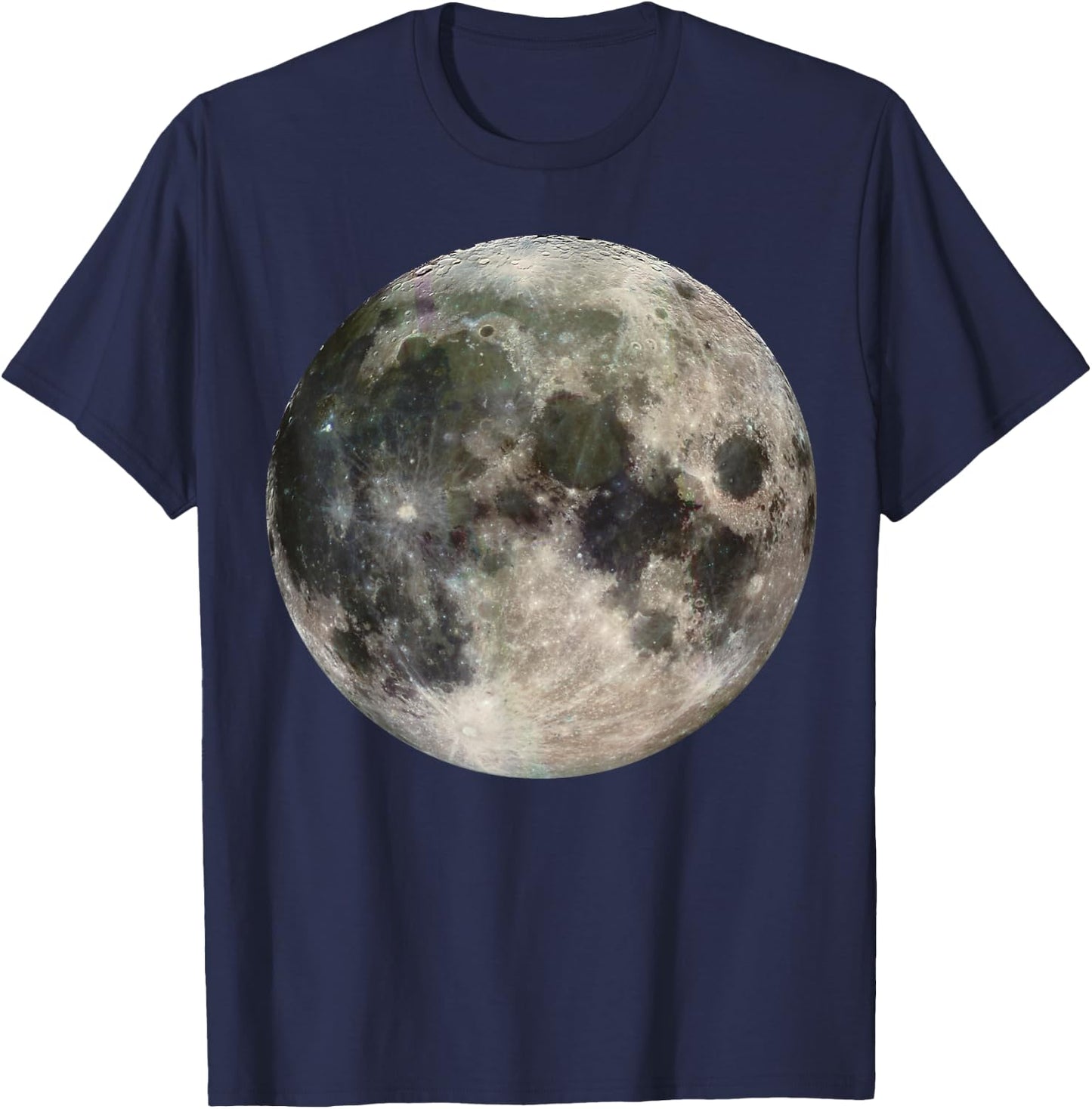 Full Moon Phase Space Love Photography Astronomy T-Shirt - T-Shirt | Navy