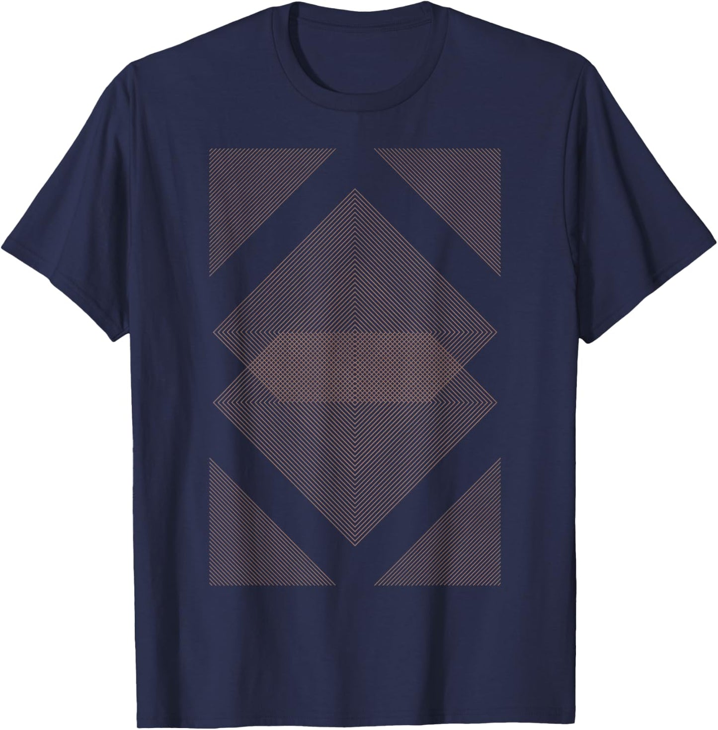 Geometric Art Abstract | Symmetrical Patterns Bohemian T-Shirt - T-Shirt | Navy