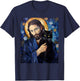 Black Cat Jesus Shirts Funny Christian T-Shirt - T-Shirt | Navy