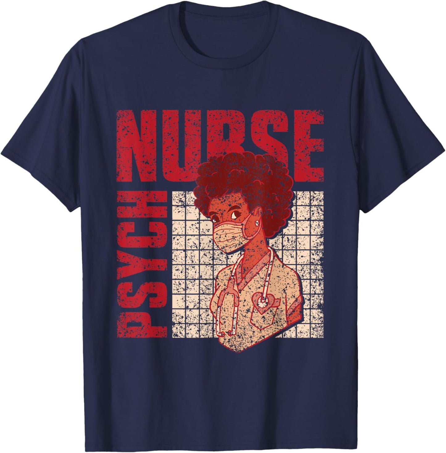 Psych Nurse Nurses Psychiatry Nursing Psychiatric Nurse T-Shirt - T-Shirt | Navy