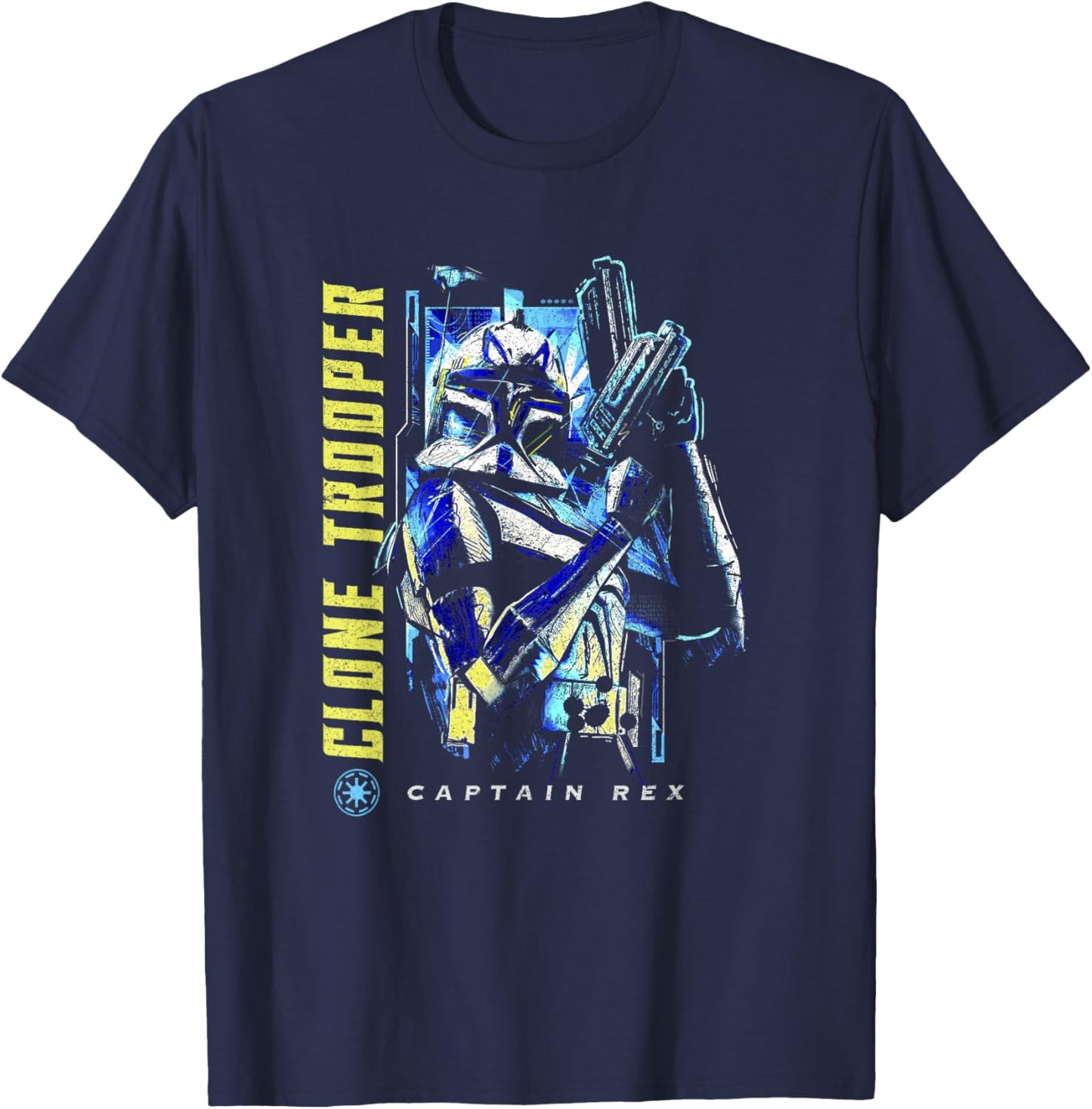 Star Wars: The Clone Wars Captain Rex Clone Trooper Poster T-Shirt - T-Shirt | Navy